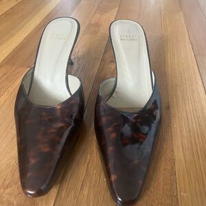 Stuart Weitzman Tortoise Shell Mules